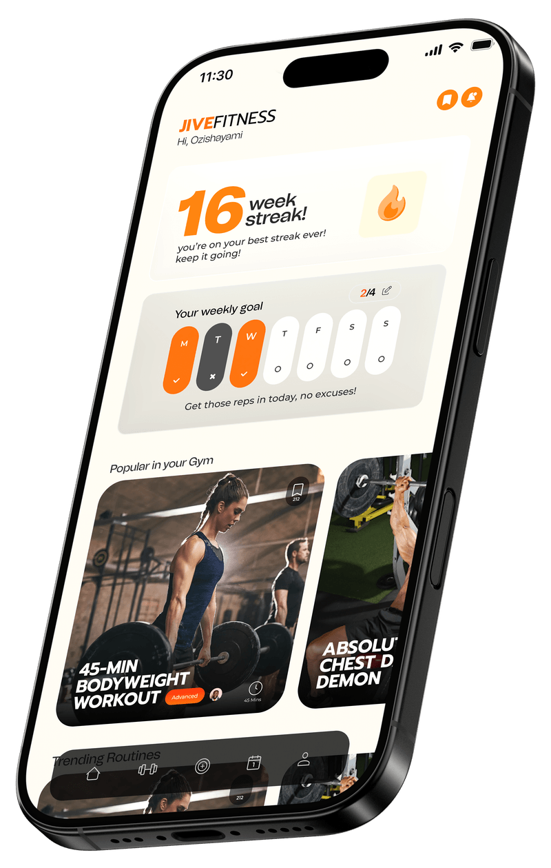 GymHQ app screen